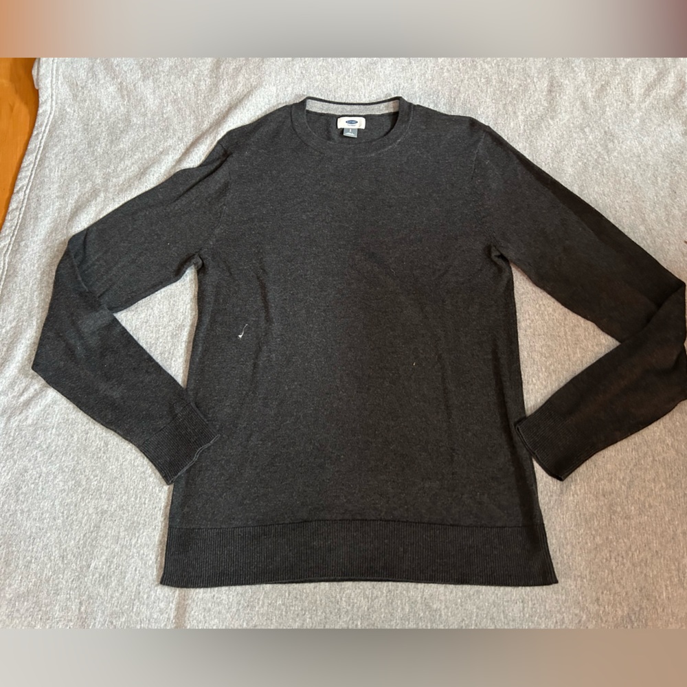 Old Navy Grey Crew Neck Long Sleeve Sweater